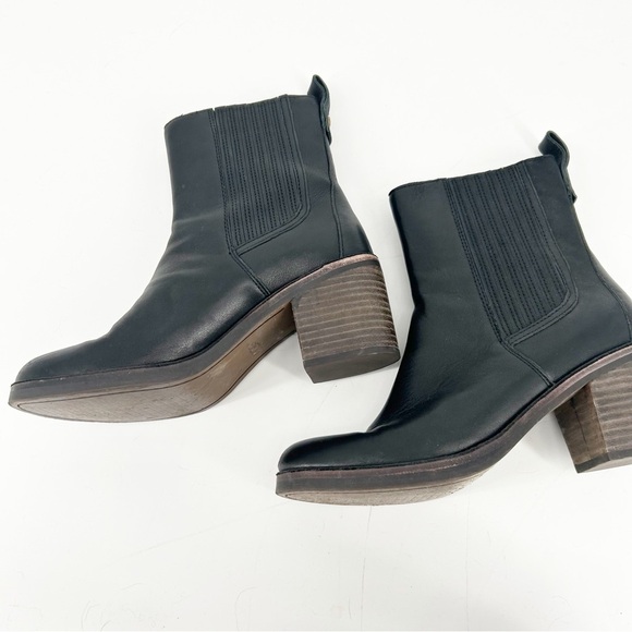 UGG Camden Chelsea ankle black stacked heel leather boots size 8.5 - Picture 5 of 7
